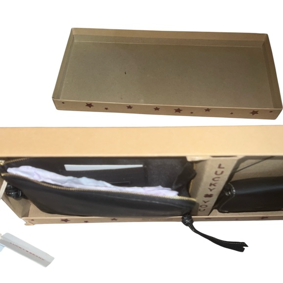 Lucky Brand Black Leather Wristlet with Bifold Leather Wallet - Picture 3 of 5